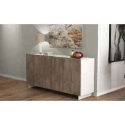Mobile Credenza in Legno 150 cm Moderna Contenitore Buffet da Soggiorno