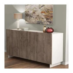 Mobile Credenza in Legno 150 cm Moderna Contenitore Buffet da Soggiorno