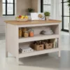 Mobile da Cucina Beige Rovere Tavolo Bar Isola 2 Ripiani Removibili