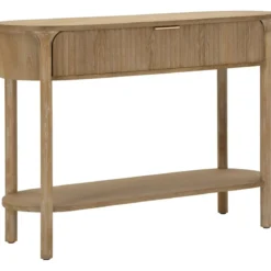 Mobile da Ingresso in Legno Naturale con Cassetto Ripiano Moderno