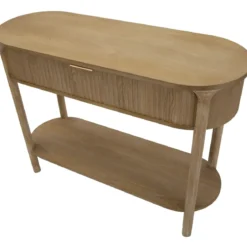 Mobile da Ingresso in Legno Naturale con Cassetto Ripiano Moderno