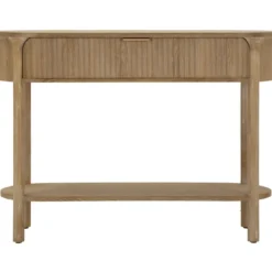Mobile da Ingresso in Legno Naturale con Cassetto Ripiano Moderno
