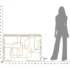 Mobile da Ingresso Metallo Oro Vetro Specchiato 120x41x81 cm Moderno