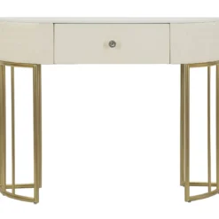 Mobile da Ingresso Similpelle Trapuntata Bianco Oro con Cassetto