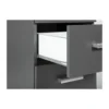 Mobile Grigio Cassettiera 40 con 4 Cassetti Comodino Mobiletto Moderno Ufficio