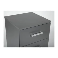 Mobile Grigio Cassettiera 40 con 4 Cassetti Comodino Mobiletto Moderno Ufficio