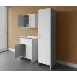Mobile Lavatoio 2 Ante 60x50x85 Pensile 60x34x52 Colonna 45x50x182 cm