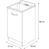 Mobile Lavatoio con Anta in Legno Bianco Frassinato per Lavanderia