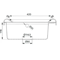 Mobile Lavatoio PVC 58x38 cm con Vasca 2 Ante con Kit Scarico Autopulente