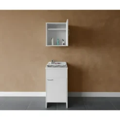 Mobile Lavatoio 45x50x85 cm con Pensile 45x34x52 cm 1 Anta