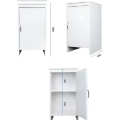 Mobile Lavatoio 45x50x85 cm con Pensile 45x34x52 cm 1 Anta