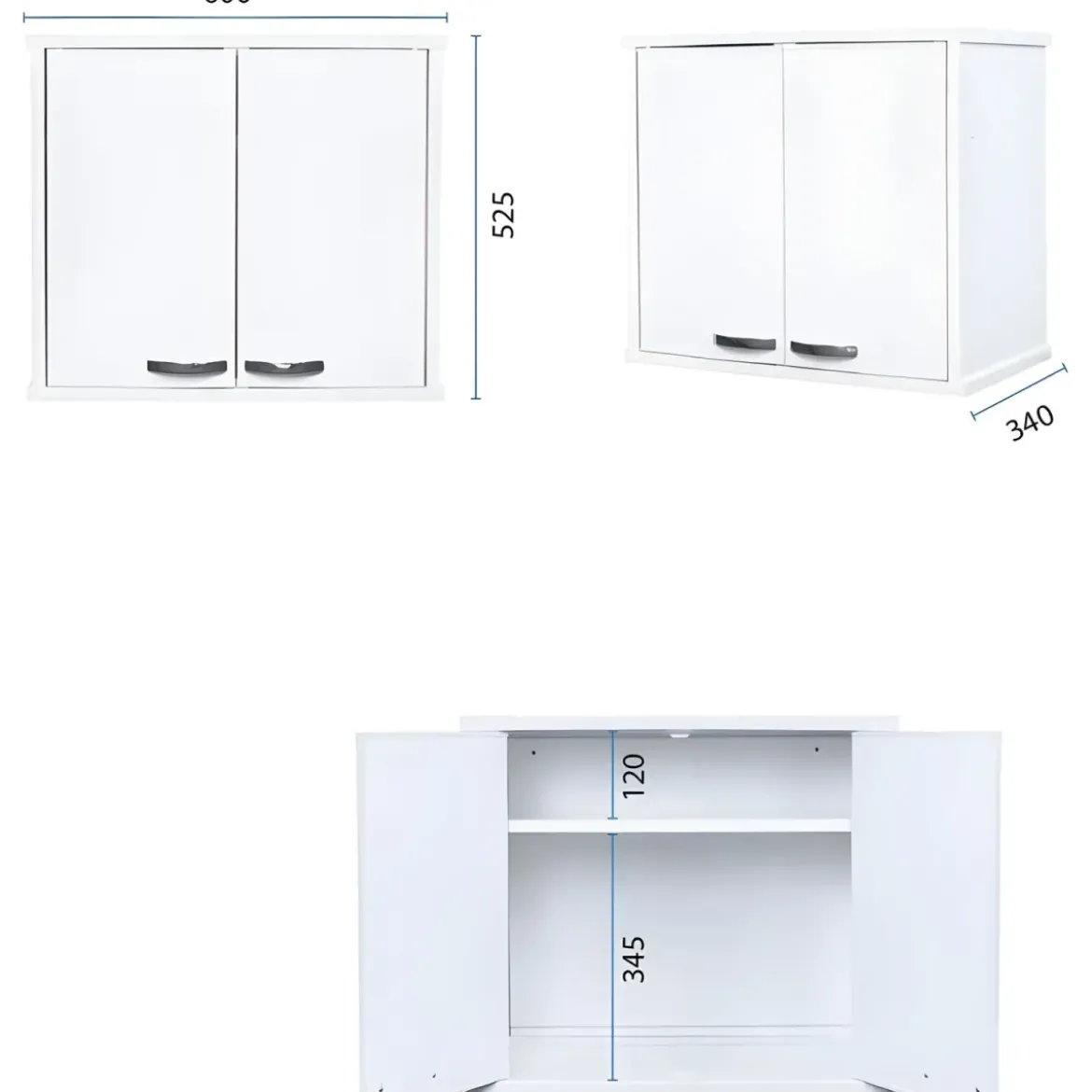 Mobile Lavatoio 60x50x85 cm con Pensile 60x34x52 cm 2 Ante
