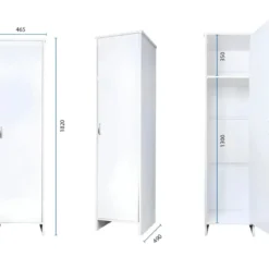 Mobile Lavatoio 45x50x85 con Colonna 45x50x182 e Specchio 45x60