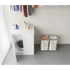 Mobile Lavatrice Asciugatrice in Resina Pvc Coprilavatrice da Bagno