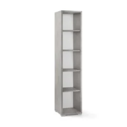 Mobile Libreria 40 a Colonna 180 Grigia 5 Ripiani Giorno Ufficio Stretta Studio