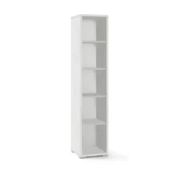 Mobile Libreria 40 a Colonna 180 Ossido Bianco 5 Ripiani Ufficio Stretta Studio
