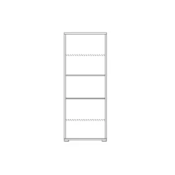 Mobile Libreria Alta Grigio Cemento 5 Ripiani Ufficio Scaffale Bambini Moderna