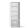 Mobile Libreria Alta 200 Ossido Bianco Ripiani Ufficio Scaffale Bambini Moderna