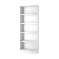 Mobile Libreria 80 Bianca Alta 4 Ripiani Legno Moderna Cameretta Design Studio