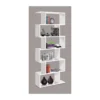 Mobile Libreria 80 Bianca Lucido Ripiani Design a Giorno Parete Modulare Studio