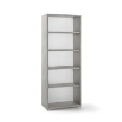 Mobile Libreria 70 Grigia 5 Ripiani a Giorno da Ufficio Scaffale Bambini Moderna