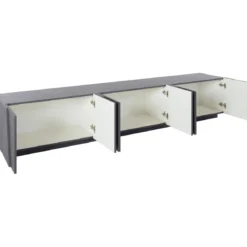 Mobile Moderno 240 Basso Porta TV Ardesia Soggiorno Anta Battente Credenza