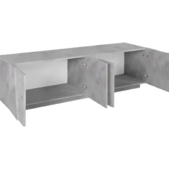 Mobile Moderno Cemento Porta TV 160 Basso Soggiorno Anta Battente Credenza