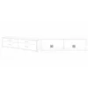 Mobile Moderno 180 Noce Bianco TV 4 Cassetti Credenza Cassettiera Legno