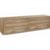 Mobile Moderno Noce Porta TV 4 Cassetti Credenza Cassettiera in Legno