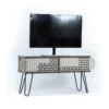 Mobile Moderno Porta TV Noce Nero Industrial da Soggiorno Basso Design in Legno
