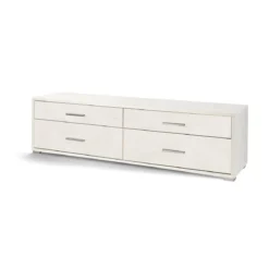 Mobile Moderno Porta TV 180 Ossido Bianco con 4 Cassetti Soggiorno Basso Parete