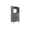Mobile Multiuso da Cucina per Forno Microonde in Legno con Cassetti Antracite