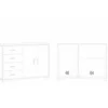Mobile Nero Noce Credenza Bassa Madia 2 Ante 4 Cassetti Salone Ufficio