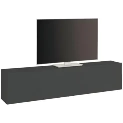 Mobile Porta TV Antracite Opaco Anta Ribalta da Soggiorno 180x30x40 cm