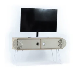 Mobile Porta TV Basso Rovere Moderno Industrial da Salotto Design Televisione