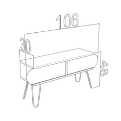 Mobile Porta TV Basso Rovere Moderno Industrial da Salotto Design Televisione