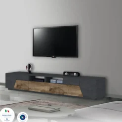 Mobile Porta TV 260 cm Report Acero Pereira 4 Ante 2 Cassetti Legno