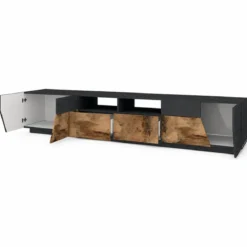 Mobile Porta TV 260 cm Report Acero Pereira 4 Ante 2 Cassetti Legno