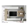 Mobile Porta Tv Parete Attrezzata Bianco Rovere Moderna Soggiorno Pensile Legno