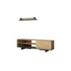 Mobile Porta Tv per Soggiorno Rovere Antracite 160x35x44 cm