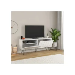 Mobile Porta Tv per Soggiorno 2 Ante Bianco 139x36x57 cm