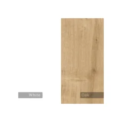 Mobile Porta Tv Rovere Ante Bianche e Mensole 125x33x56 cm