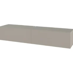 Mobile Porta TV Sospeso Beige con Ante a Ribalta Salvaspazio Moderno