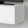 Mobile Porta TV Sospeso Bianco con Ante a Ribalta Moderno Salvaspazio