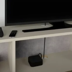 Mobile Porta TV Sospeso 180 cm Beige con Ante a Ribalta Salvaspazio
