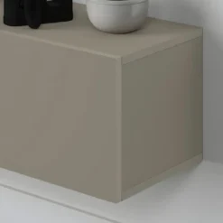 Mobile Porta TV Sospeso 180 cm Beige con Ante a Ribalta Salvaspazio