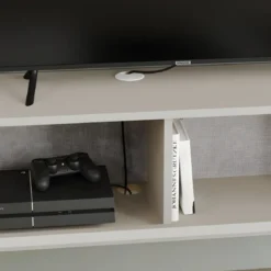 Mobile Porta TV Sospeso Doppia Anta a Ribalta Vano Laterale Beige