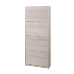 Mobile Scarpiera 4 Ante a Ribalta Olmo Slim Kit Legno Salvaspazio Porta Scarpe