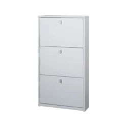 Mobile Scarpiera Bianca Slim 3 Ante a Ribalta in Legno Salvaspazio Kit Armadio
