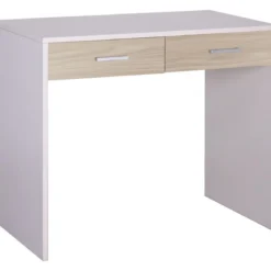 Mobile Scrivania Bianco Olmo 90 cm Cassetti in Legno Salvaspazio Ufficio